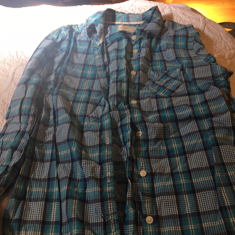 Plaid blue flannel